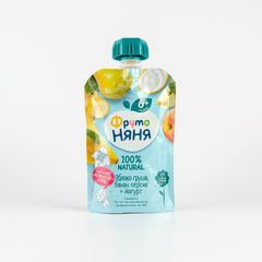 Пюре Фруто Няня 90гр\ Яблоко, груша, банан, персик 6+ дой-пак