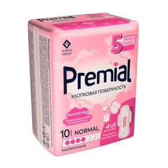 Прокладки Премиал 10шт\24шт женские гигиенические NORMAL WINGS 