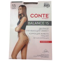Колготки женские Conte \96шт 15ден Balance bronz р.3 м/у