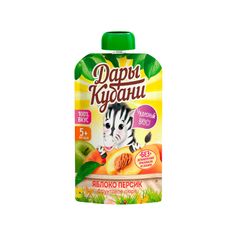Пюре Дары Кубани 90гр\12шт из яблок и персиков дой-пак