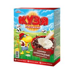 Завтрак сухой  Кузя Лакомкин 215гр\8шт Шарики шоколадные мультизерновые глазир. 