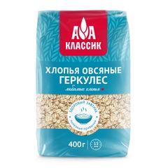 Хлопья Агро-Альянс 400гр\12шт Овсянные Геркулес Классик 