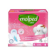 Прокладки Molped 8шт\18шт Двойное Совершенство Супер 