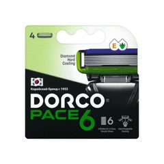 Кассеты для бритья DORCO 4шт\ DORCO PACE 6, с 6 лезвиями 