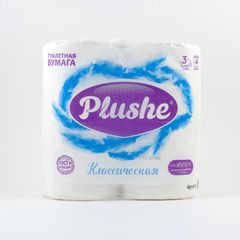 Туалетная бумага Plushe 4рул\12шт 3сл Deluxe Классик  