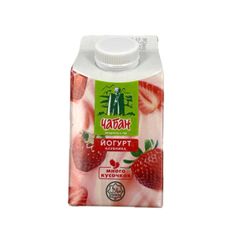 Йогурт Чабан 430гр\ со вкусом клубники 1.6%  тетра-пак