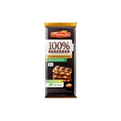 Шоколад Победа вкуса 90гр\10шт Тёмный б/сахара с цельным миндалем "Чаржед" 