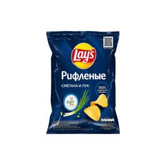 Чипсы Лейс 140гр\19шт Сметана Лук пак.