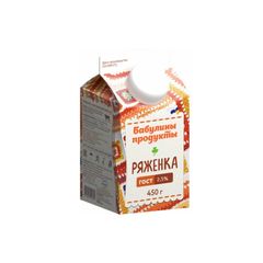 Ряженка Бабулины продукты 450гр\6шт 2,5 п/пак