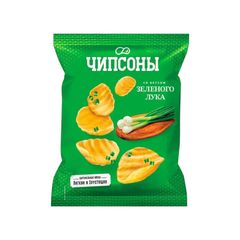 Чипсы Чипсоны 40гр\28шт со вкусом зелёного лука 