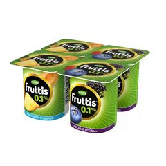 Продукт йогуртный Фруттис 110гр\ 0,1% Ананас-дыня/Лесные ягоды (ЗМЖ) 