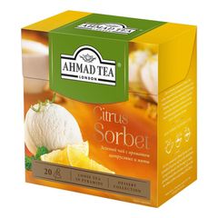 Чай Ahmad Tea 20 пак.\12шт Цитрусовый Сорбет, зеленый, листовой,  пирамидки 