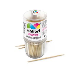 Зубочистки Malibri 190шт\10шт берёзовые 