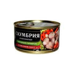 Скумбрия За родину 185гр\32шт с овощным гарниром ключ 