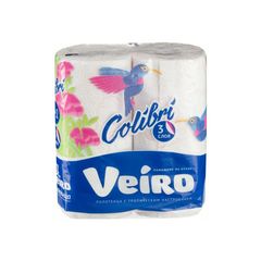 Полотенце Veiro 2рул\10шт Colibri 3сл белый арт.8П32 