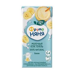 Коктейль Фруто Няня 200мл\12шт ФрутоKids молоч. "Банан" 