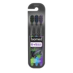Зубная щетка BIOMED 3шт\12шт BLACK набор 