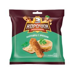 Сухарики 3 корочки 100гр\25шт Холодец с хреном 
