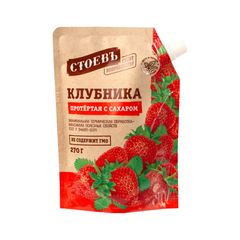 Ягода Стоев 270гр\18шт Клубника протертая с сахаром дой-пак
