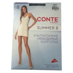 Колготки женские Conte \96шт 8ден Summer nero р.3 м/у