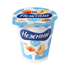 Продукт йогуртный Нежный 320гр\ 1,2% С соком персика (ЗМЖ) 