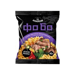 Лапша Анаком 90гр\40шт быстр. приг. пакет со вкус. Фо Бо 