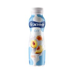 Продукт йогуртный Нежный 285гр\ 0,1% С соком персика (ЗМЖ) бут.