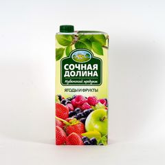 Сок Сочная Долина 950мл\12шт Ягоды и фрукты ССН TBA slim