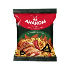 Лапша Анаком 90гр\40шт быстр. приг. пакет со вкус. Курицы Острая 