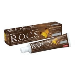 Зубная паста ROCS 74гр\ Кофе/Табак 