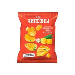 Чипсы Чипсоны 40гр\28шт со вкусом нежного сыра с луком 