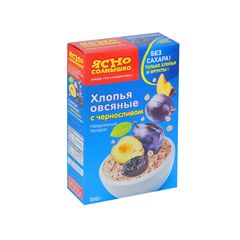 Хлопья Ясно-Солнышко 300гр\8шт овсяные с черносливом 