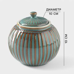 Сахарница  \ Доляна «Винтаж», 350 мл, керамика, синяя 10609927 