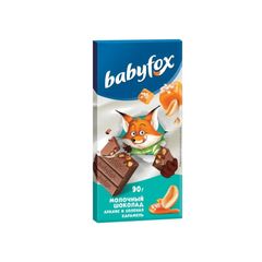 Шоколад Babyfox 90гр\14шт Молочный с арахисом и соленой карам. 