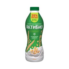 Биойогурт АКТИБИО 870гр\6шт Злаки 1,6% пэт