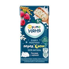 Кашка Фруто Няня 200гр\18шт "Перед сном" молочно-рисовая с малиной тетра-пак
