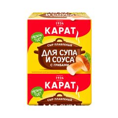 Сырный продукт Карат \ Сыр плавленый  с грибами для супа и соуса 45% 90 г 