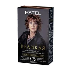 Краска для волос Эстель \10шт ВЕЛИКАЯ крем-краска тёмно-рус. корич.-крас. 6,75 