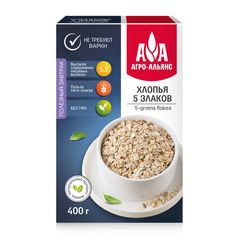 Хлопья Агро-Альянс 400гр\12шт 5 злаков 