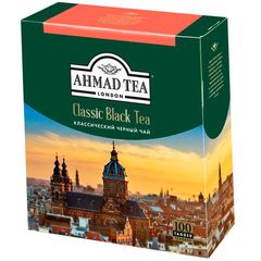 Чай Ahmad Tea 100пак\8шт Черный "Классический" пакетики с ярлычками 