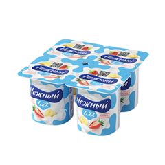 Продукт йогуртный Нежный 100гр\ 1,2% С соком банана и клубники (ЗМЖ) 