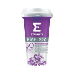 Напиток Кисломолочный EXPONENTA High-pro 250гр\6шт Черника-Земляника  
