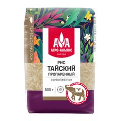 Крупа Агро-Альянс 500гр\8шт Рис Тайский Пропаренный  