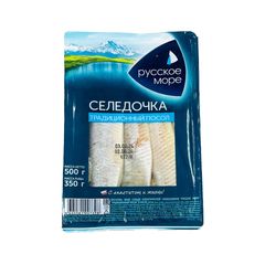Сельдь Русское море 500гр\6шт атлантич. филе слабосол традиционная в масле 