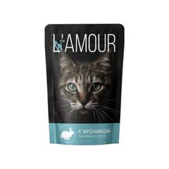 Корм для кошек L'AMOUR 75гр\28шт с кроликом в соусе 