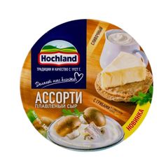 Сыр Хохланд 140гр\ Ассорти с Грибами круг 