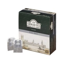 Чай Ahmad Tea 100пак\8шт Чай Эрл Грей, черный с ярлычками в конв. из фольги 