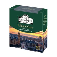 Чай Ahmad Tea 100пак\8шт Классик Грей, черный, пакетики  с ярлычками 