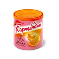 Мармелад "Ударница" 250гр\12шт "Мармеланедия" "Апельсиновые дольки"  