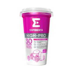 Напиток Кисломолочный EXPONENTA High-pro 250гр\6шт Малина-Банан 